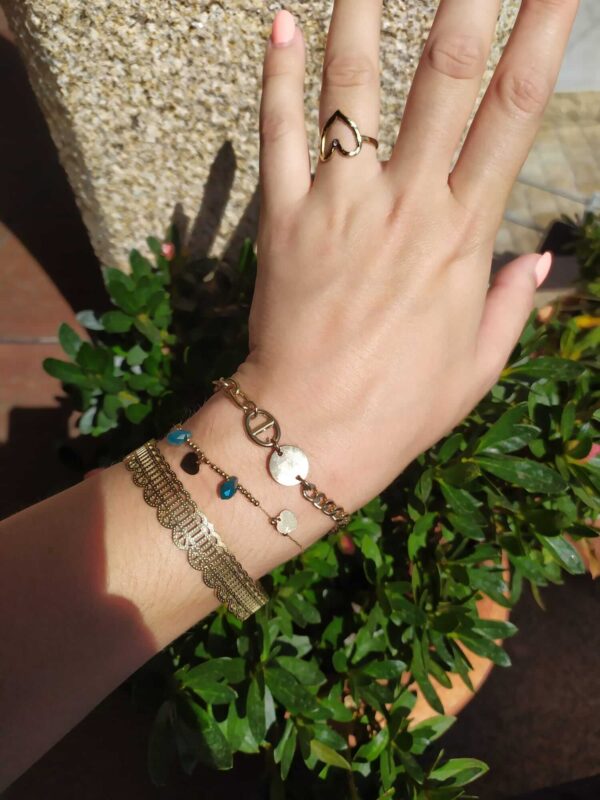 Conjunto de pulseiras em aço