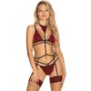 Conjunto de lingerie Sugestina bordeaux e preto Conjunto de lingerie Sugestina bordeaux e preto