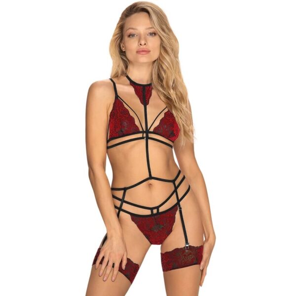 Conjunto de lingerie Sugestina bordeaux e preto Conjunto de lingerie Sugestina bordeaux e preto