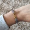 Pulseira em aço com vários fios