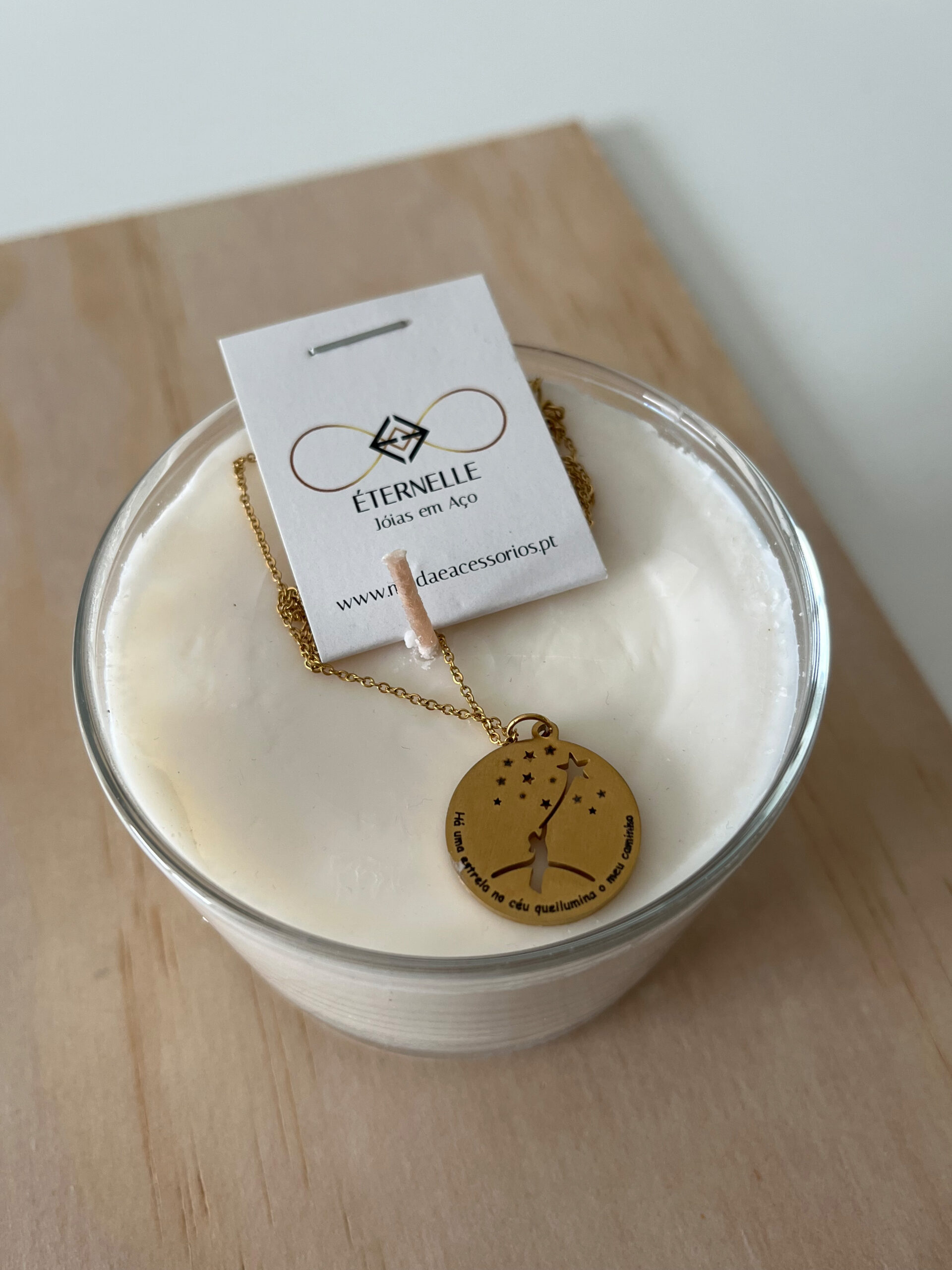 Colar em Aço Medalhão Estrela