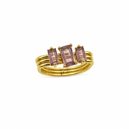 anel_aco_ajustavel_ANSS00215DR_roxo Anel em aço ajustável, que se divide em 3 anéis, cada um deles com uma parte do brilhante, podendo ser usado completo com apenas com uma ou duas partes